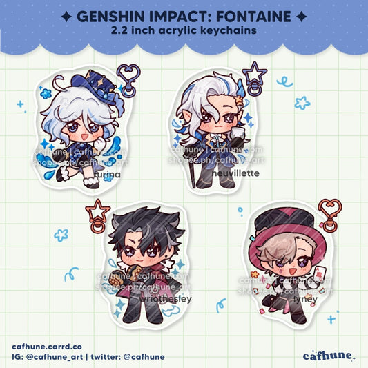 Genshin Impact Keychains [Fontaine]
