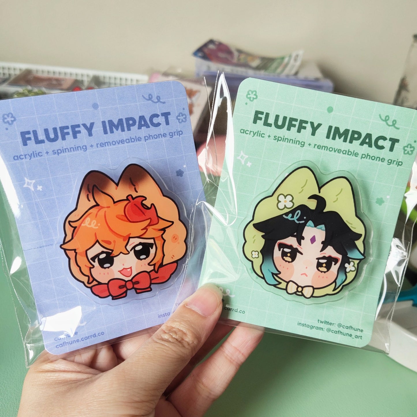 Fluffy Impact ♡ Phone grip 01
