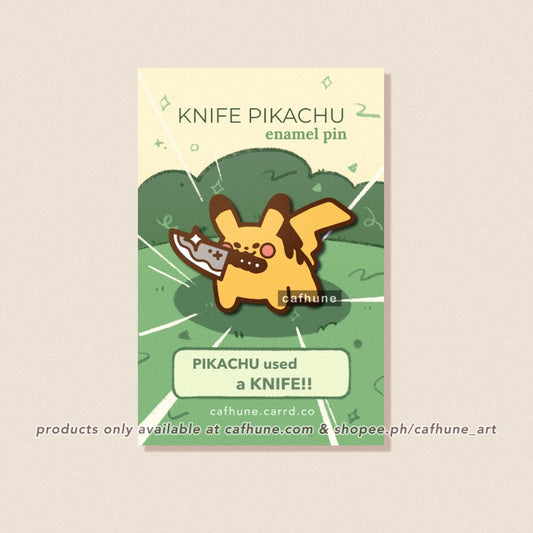 PKMN Knife Pikachu Enamel Pin
