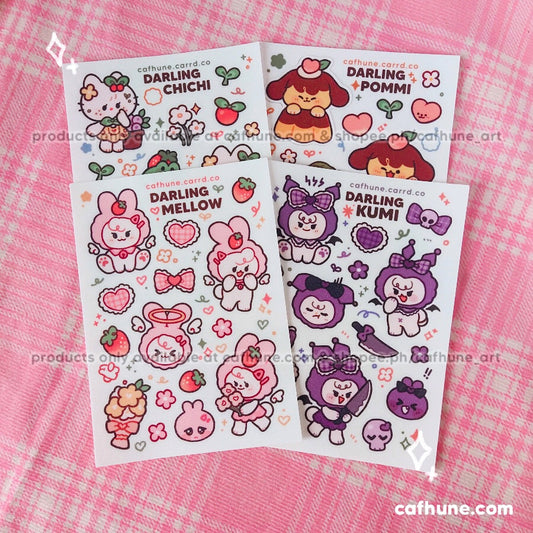 Sanrii Darlings ♡ Glitter sticker sheets