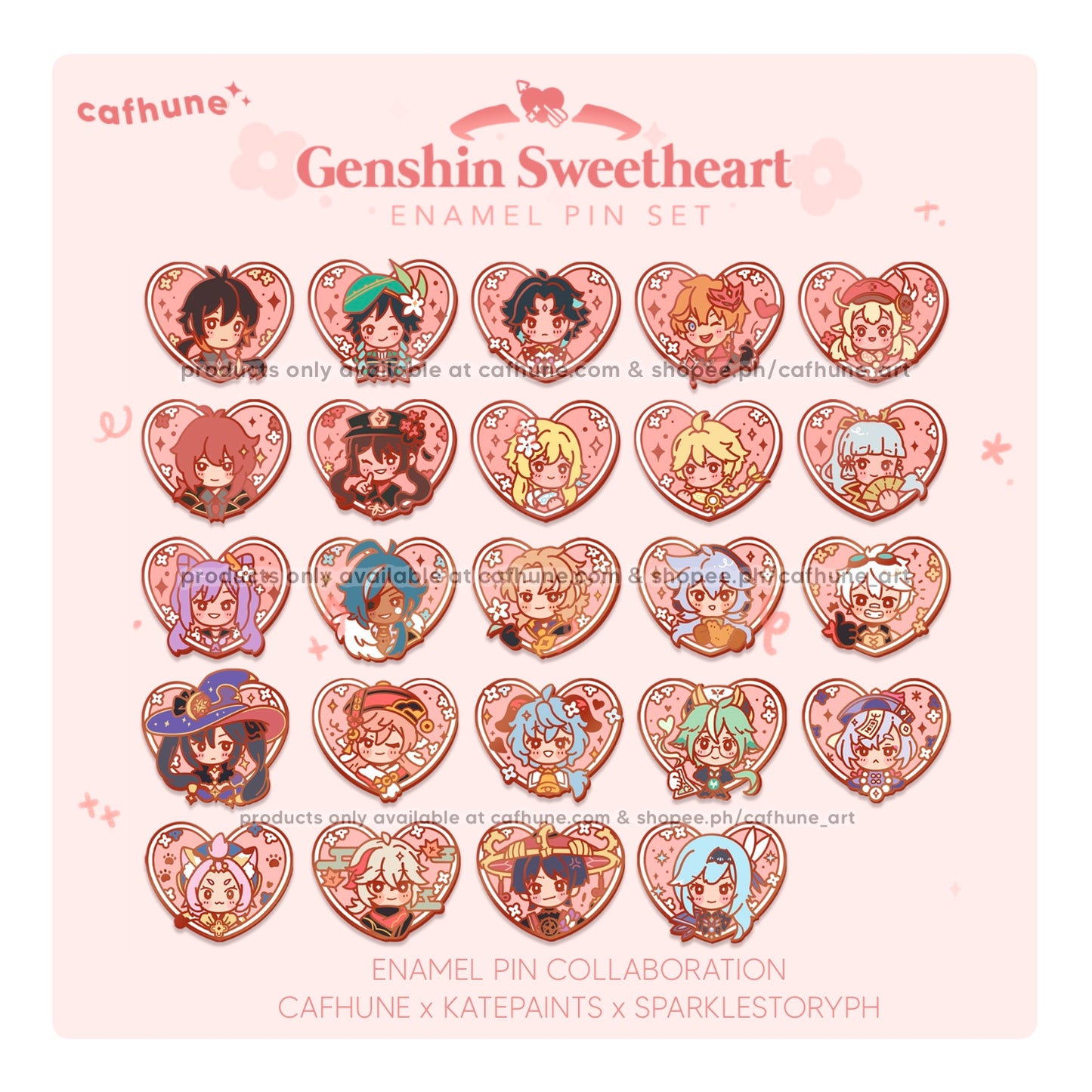 Genshin Sweetheart ♡ Enamel Pins